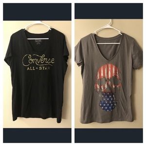 Lot of 2 women’s Converse tops